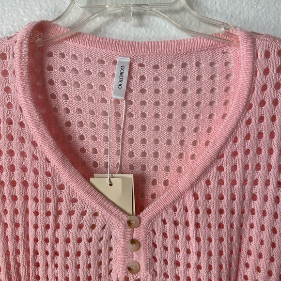 Pink Knitted Extended Short Sleeves Large Top BNWT - Picture 3 of 4